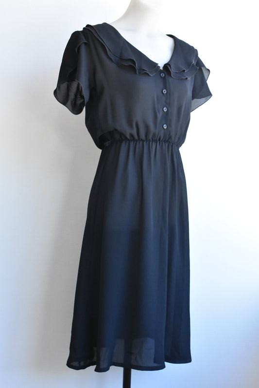 Miss Jennie vintage sheer black dress, 12