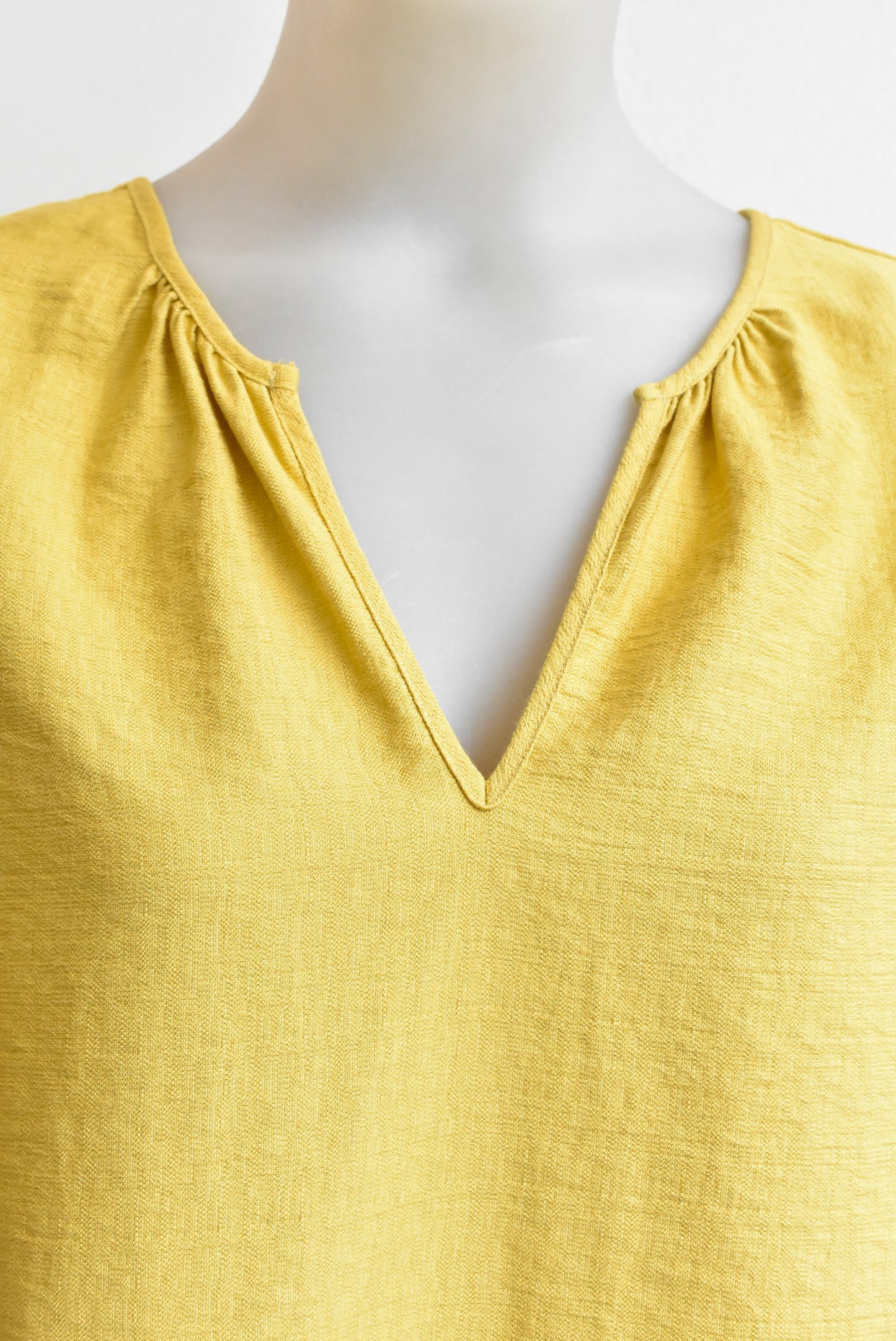 Seed yellow flared sleeve top, size S
