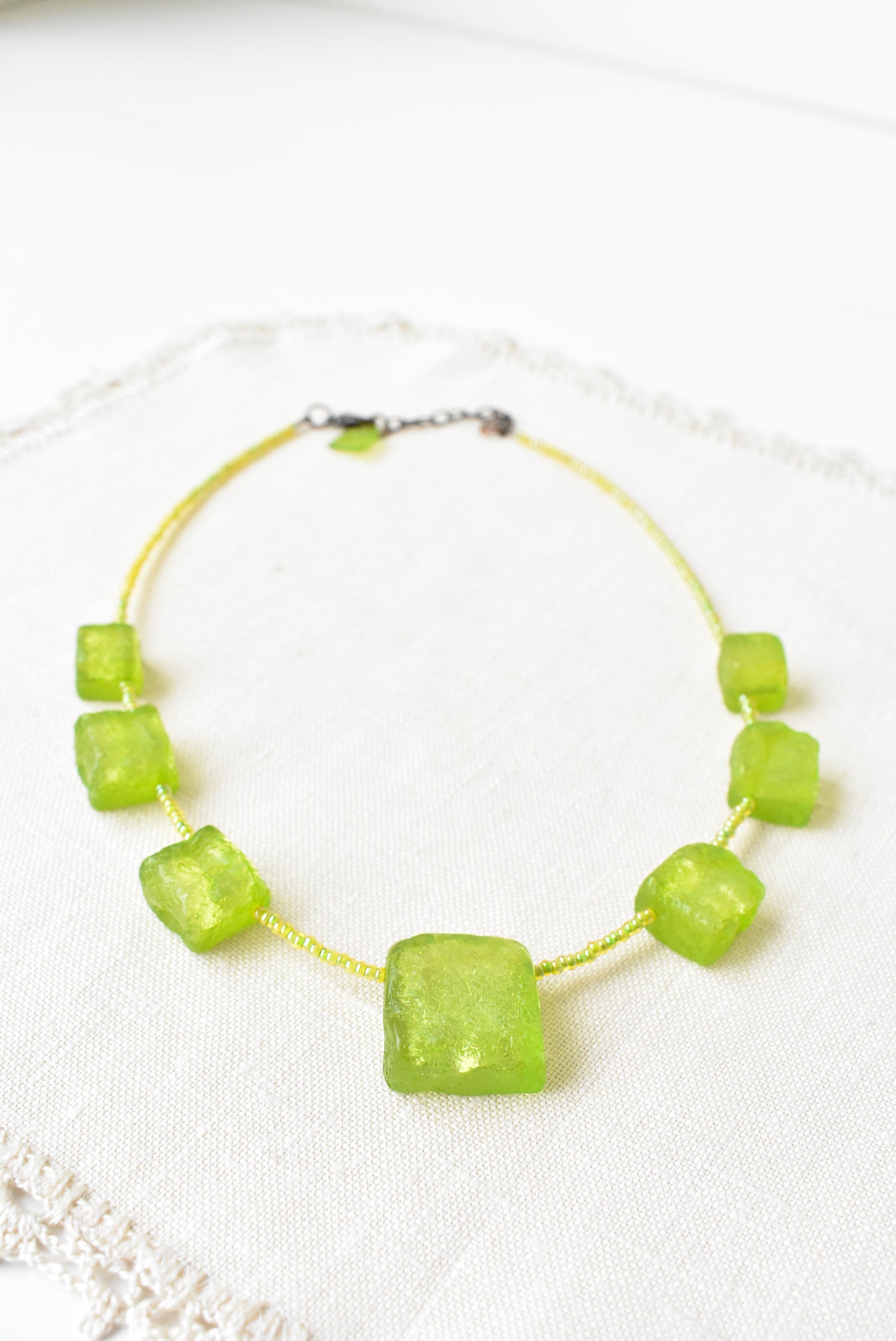 Sobral green beaded necklace