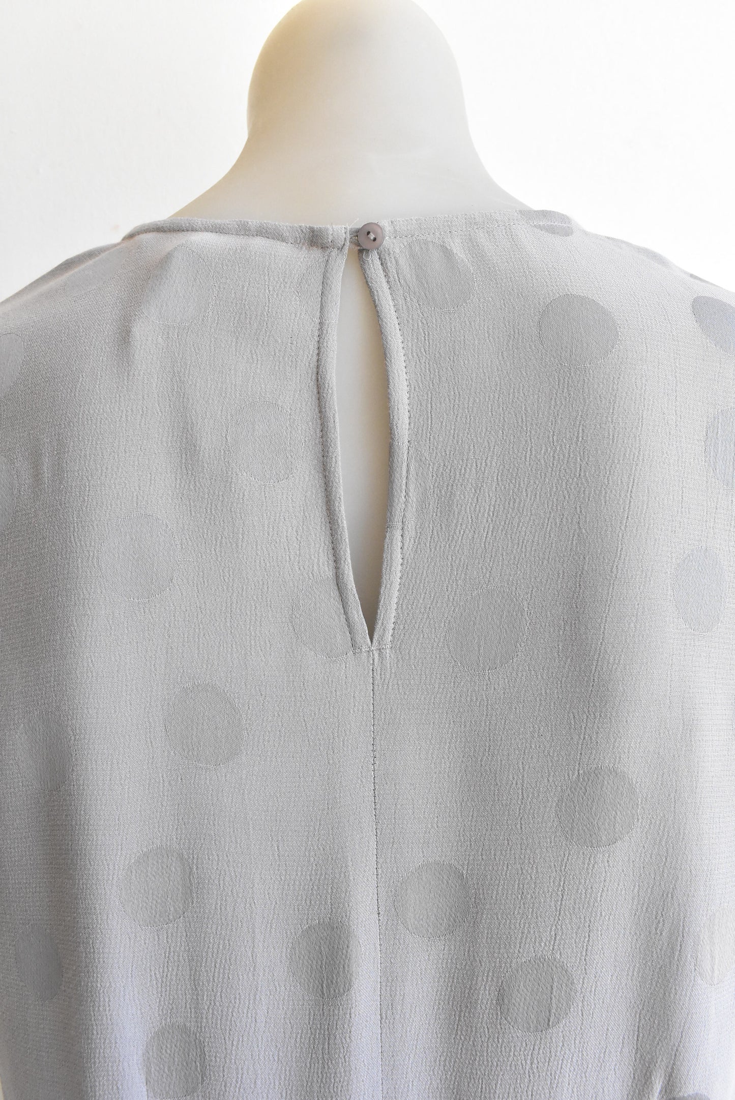 NEW Next silvery grey polka dot dress, size 12
