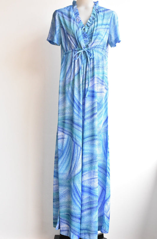 Freddy Allen vintage blue-green maxi dress