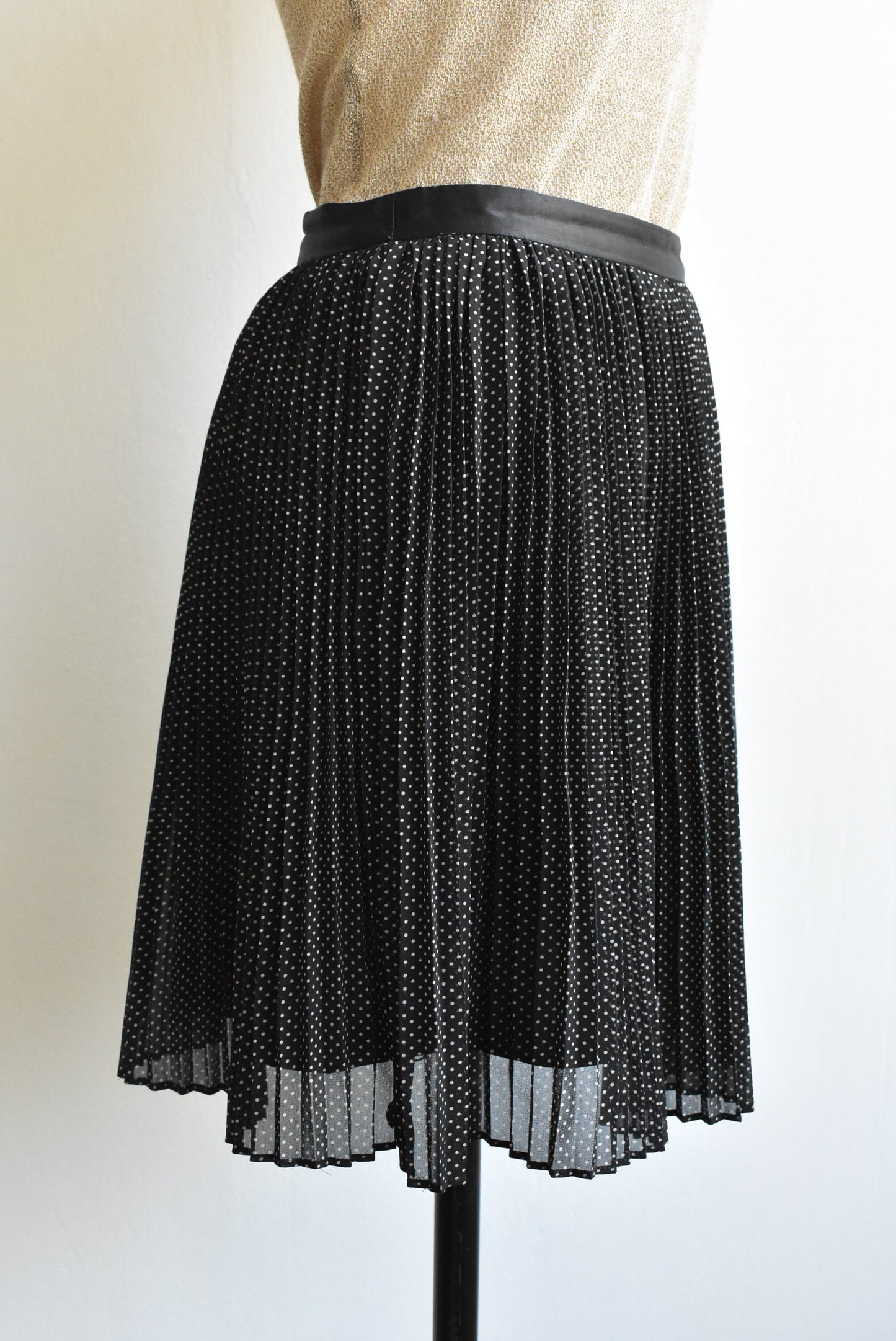 Jack Wills pleated polka dot mini-skirt, size 8