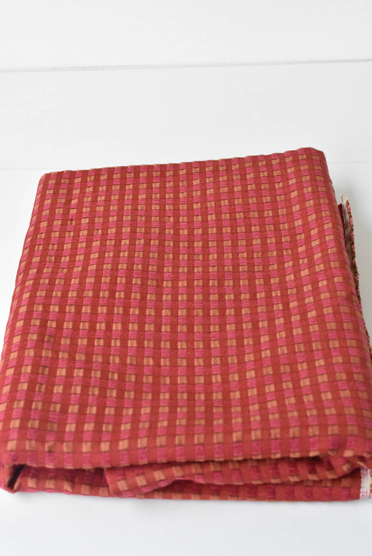Red Checkered Upholstery Fabric 140cm x 1.1m