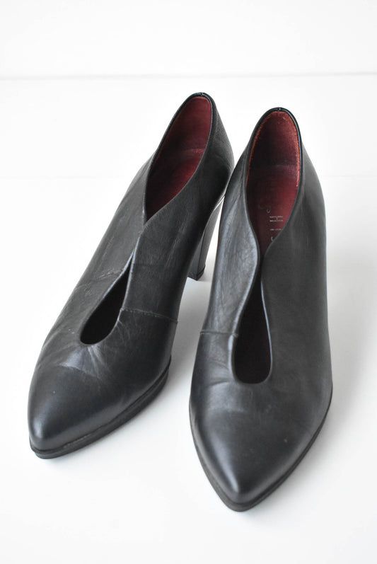 Hispanita black leather heels, size 37