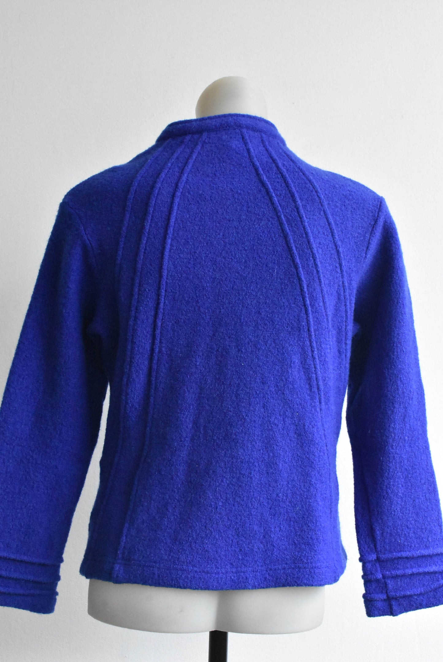 Black Pepper by Breakaway royal blue wool cardigan/jacket, size 10