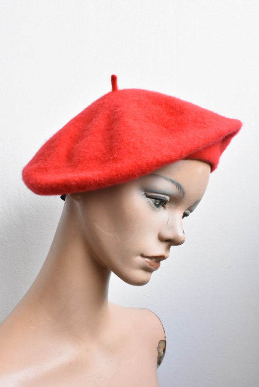 Ruby red beret, OSFA