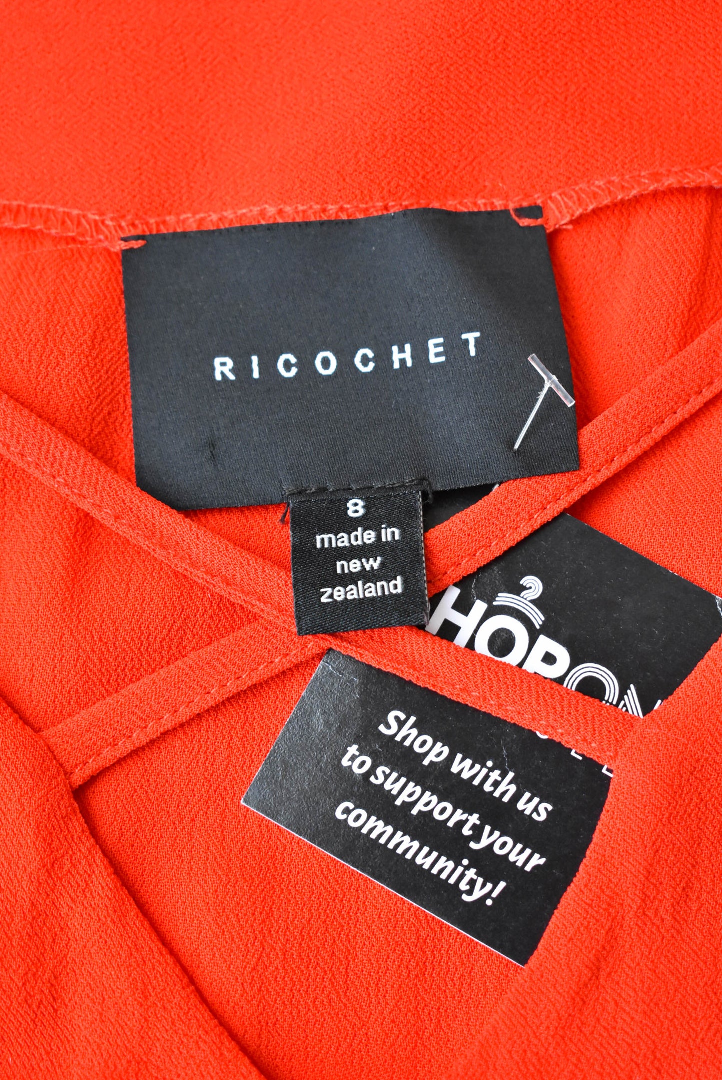 Ricochet siren red sheer tunic dress, size X Small