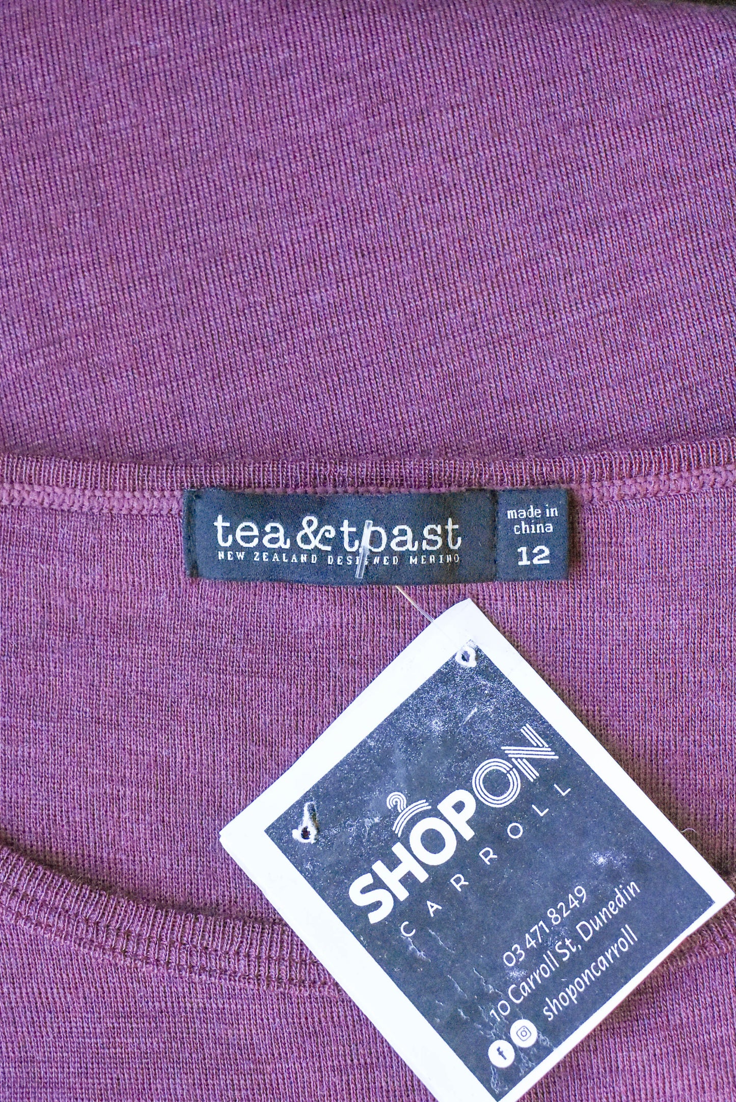 Tea & Toast merino mini dress, size 12