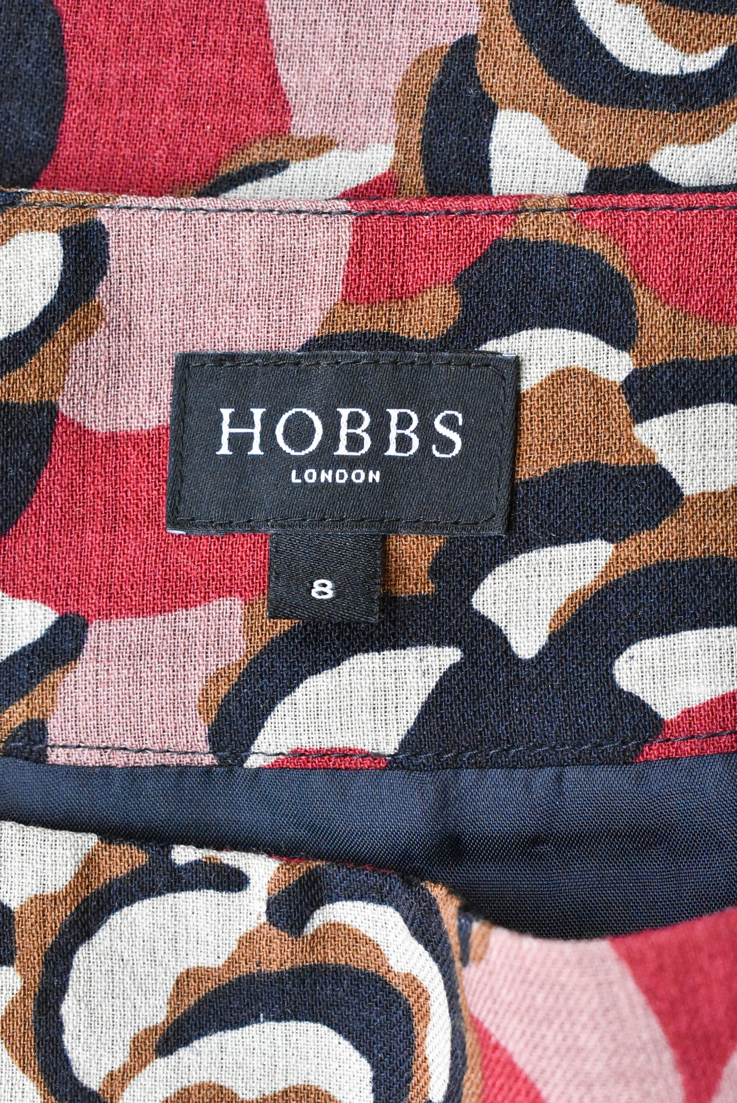 Hobbs London print wool skirt, size 8