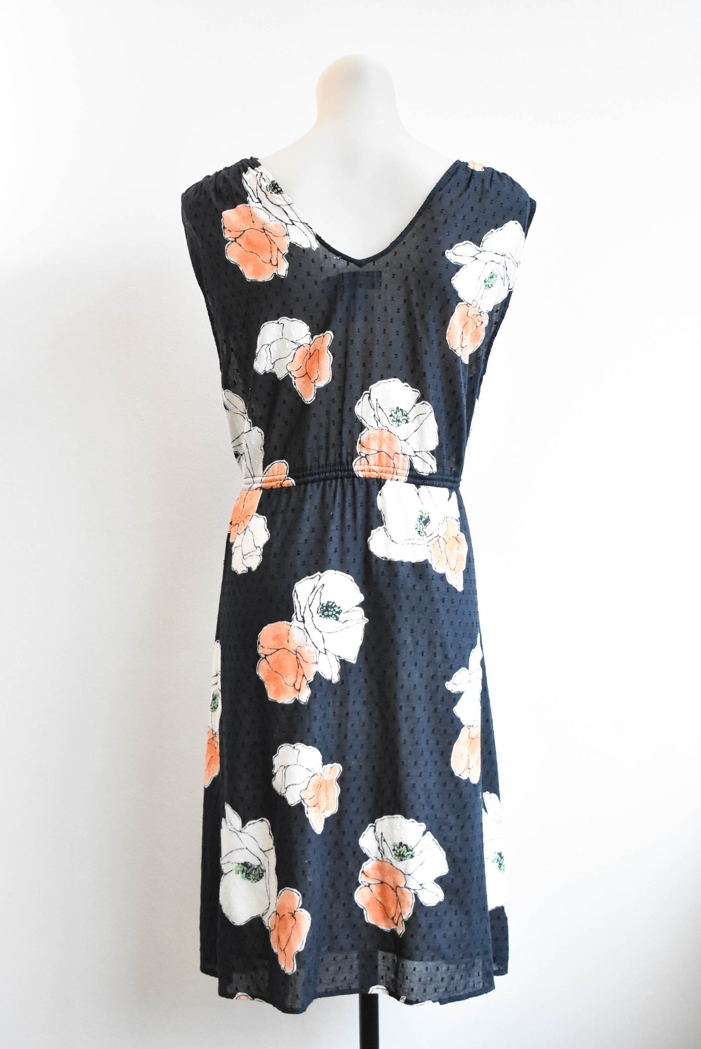 Noa Noa sleeveless black and floral dress, size S