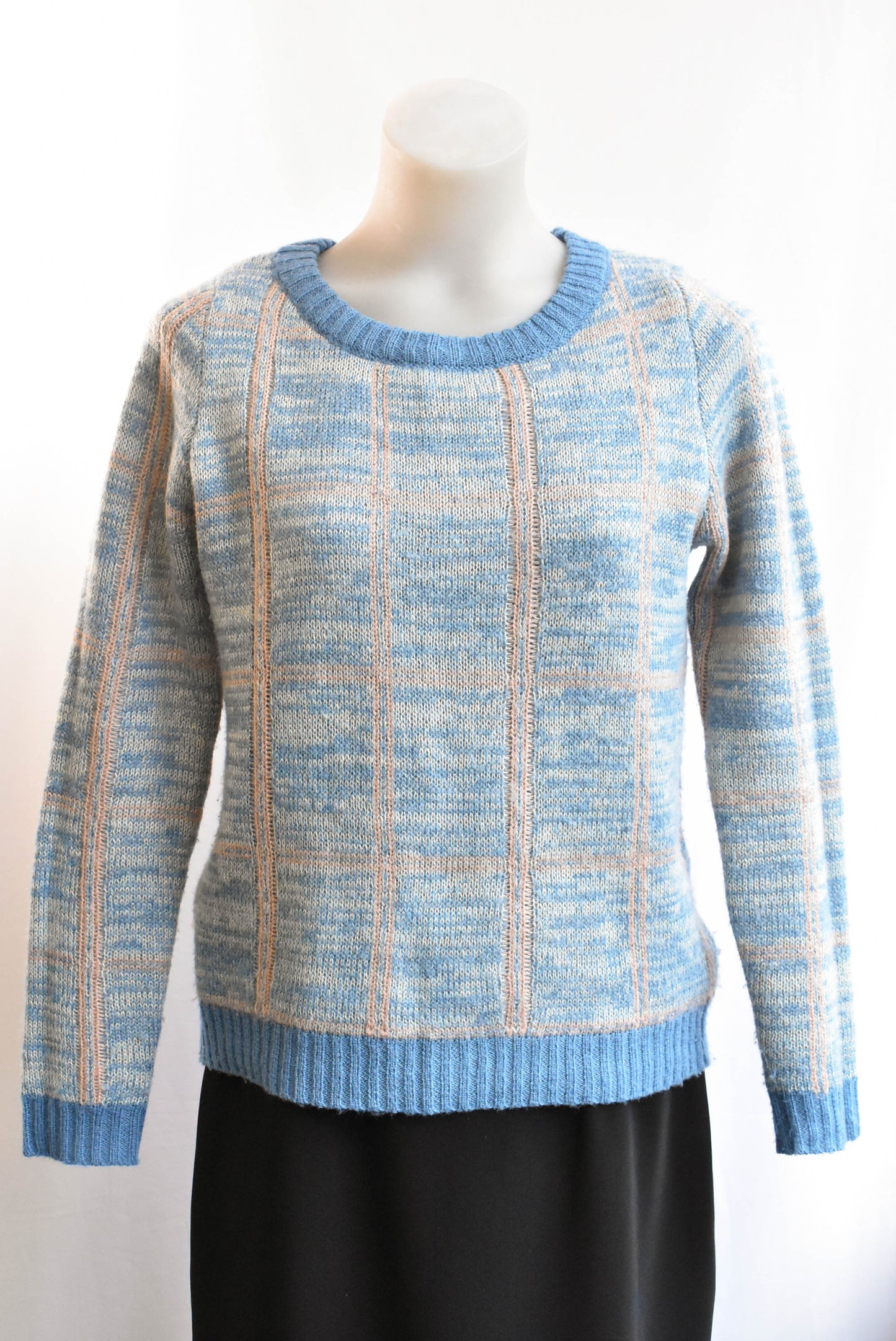 Paper Scissors sky blue knit sweater, size S