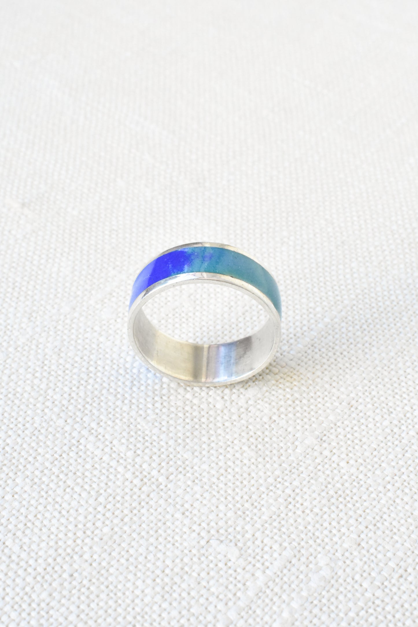 Bob Wyber sterling silver and enamel ring, NEW