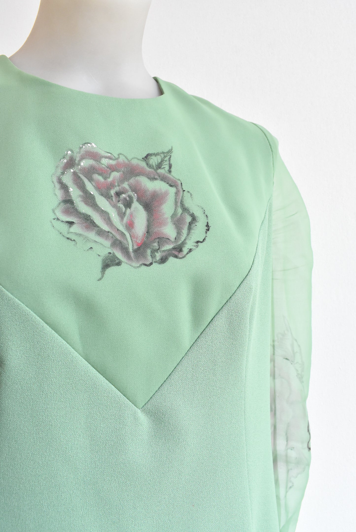 Vintage Gainsborough dress with painted roses