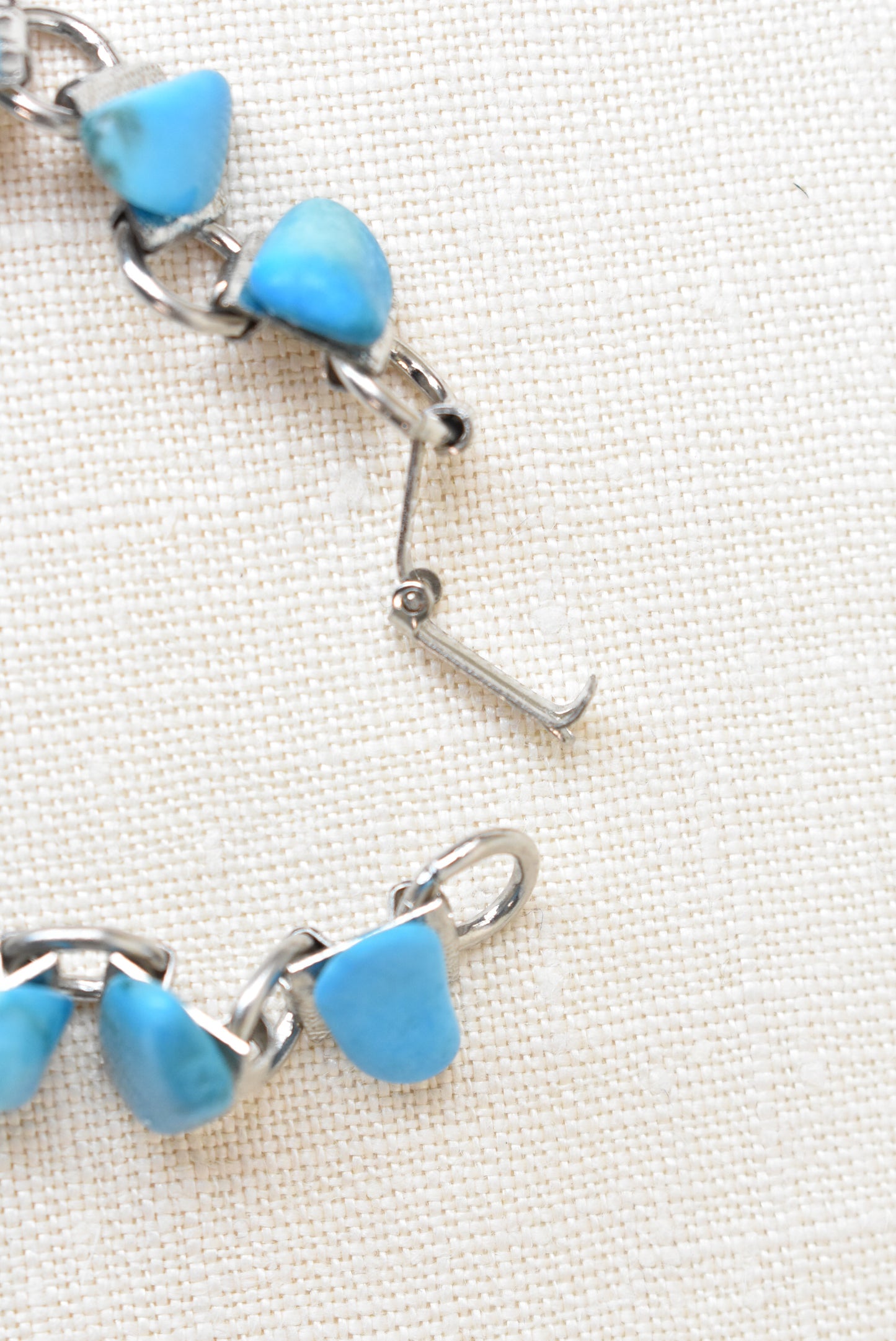Turquoise coloured link bracelet