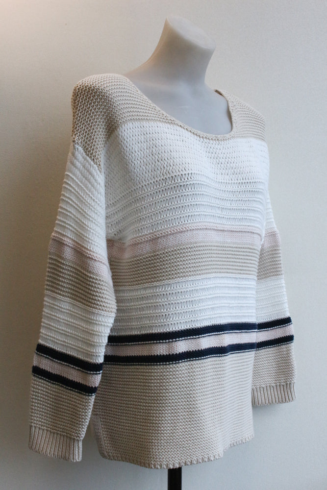 Isay 100% cotton stripy jumper, S