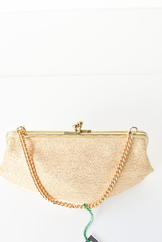 Gold Lurex evening bag