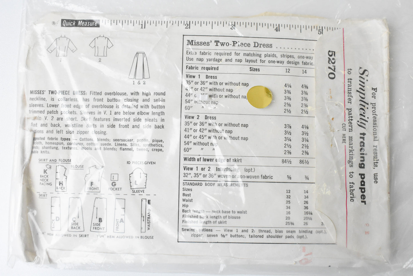 Vintage sewing patterns, a variety available