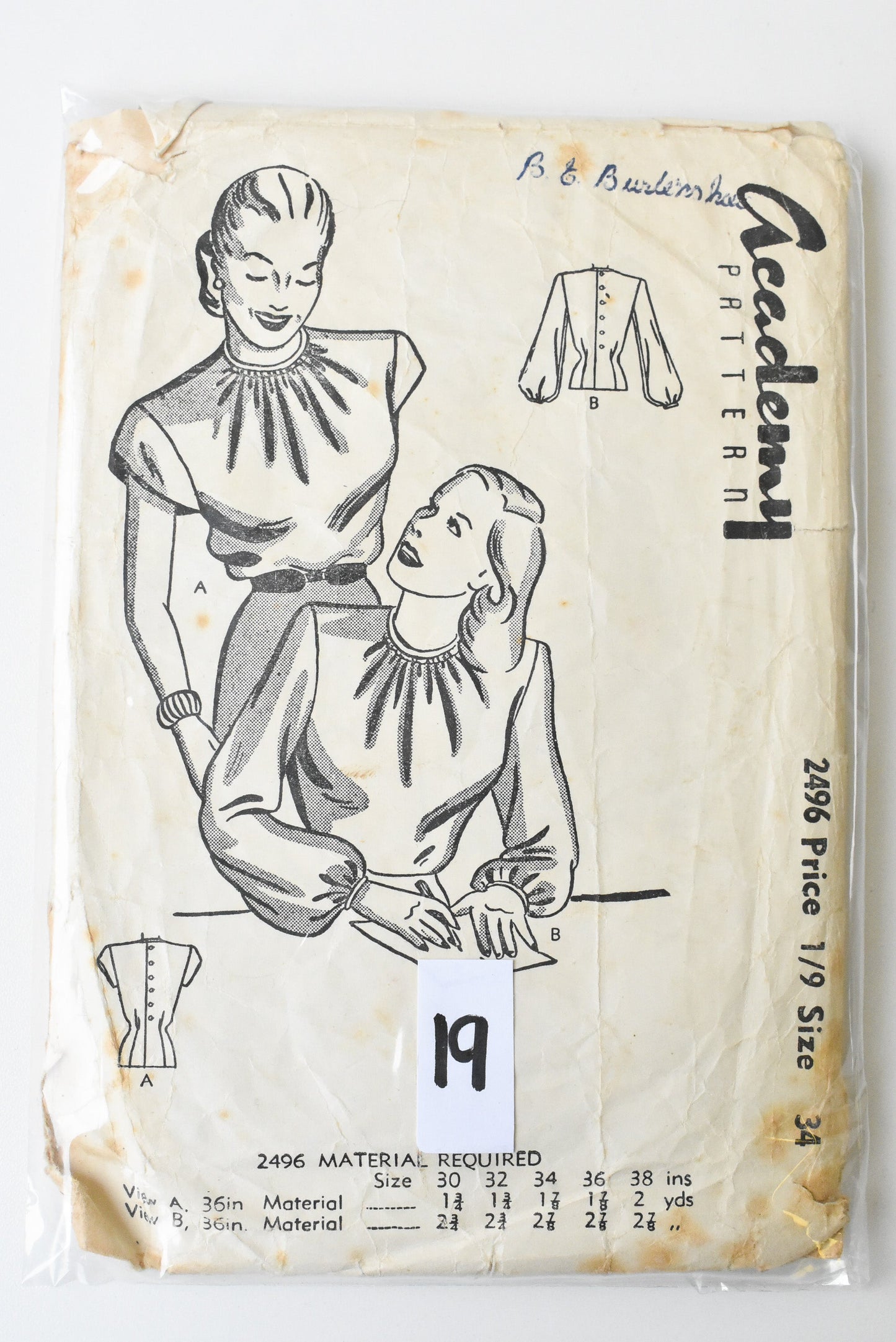 Vintage sewing patterns, a variety available