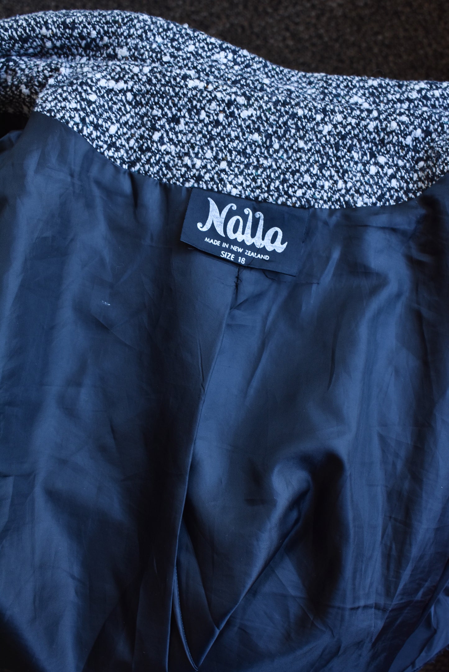 Retro Nalla grey coat, size 18