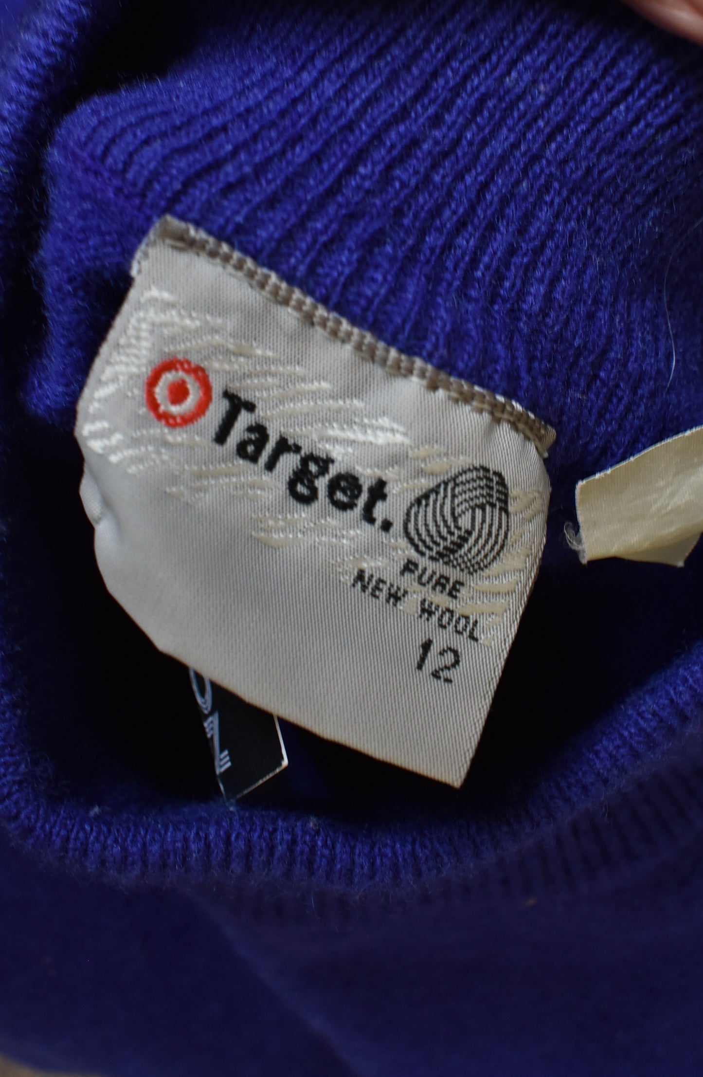 Target purple lambswool sweater, size 12