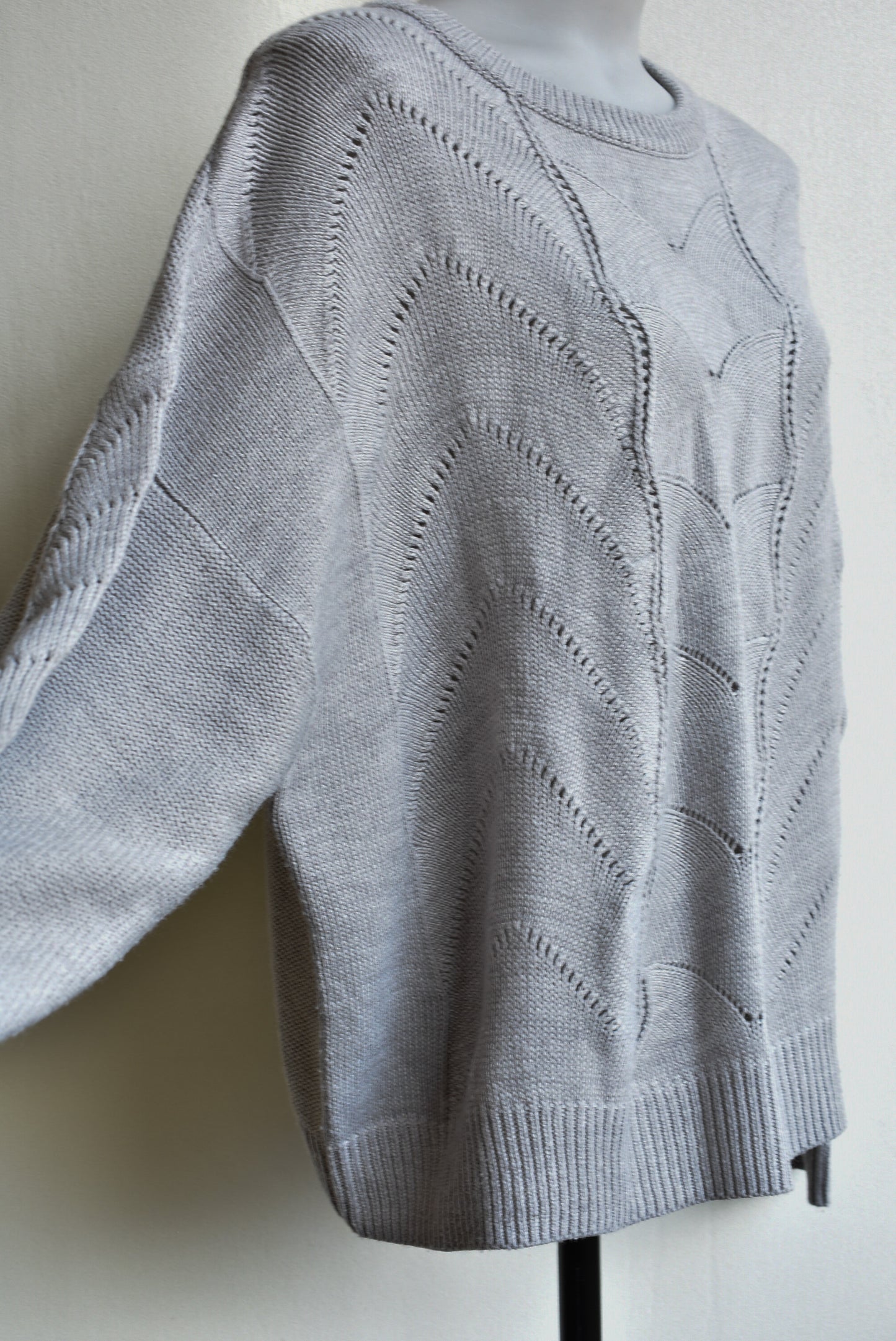 Spirit grey knit-texture top, size 18