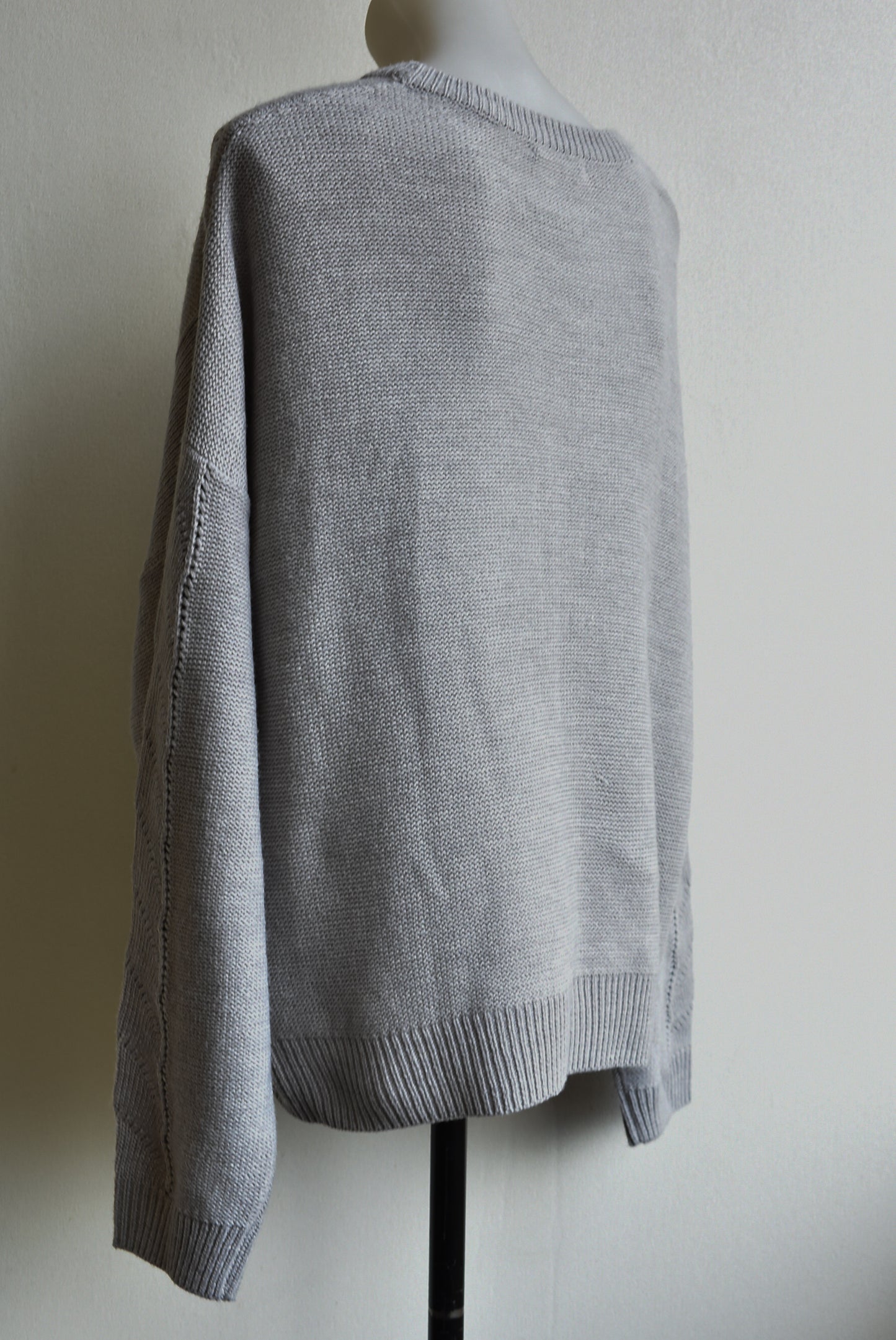 Spirit grey knit-texture top, size 18