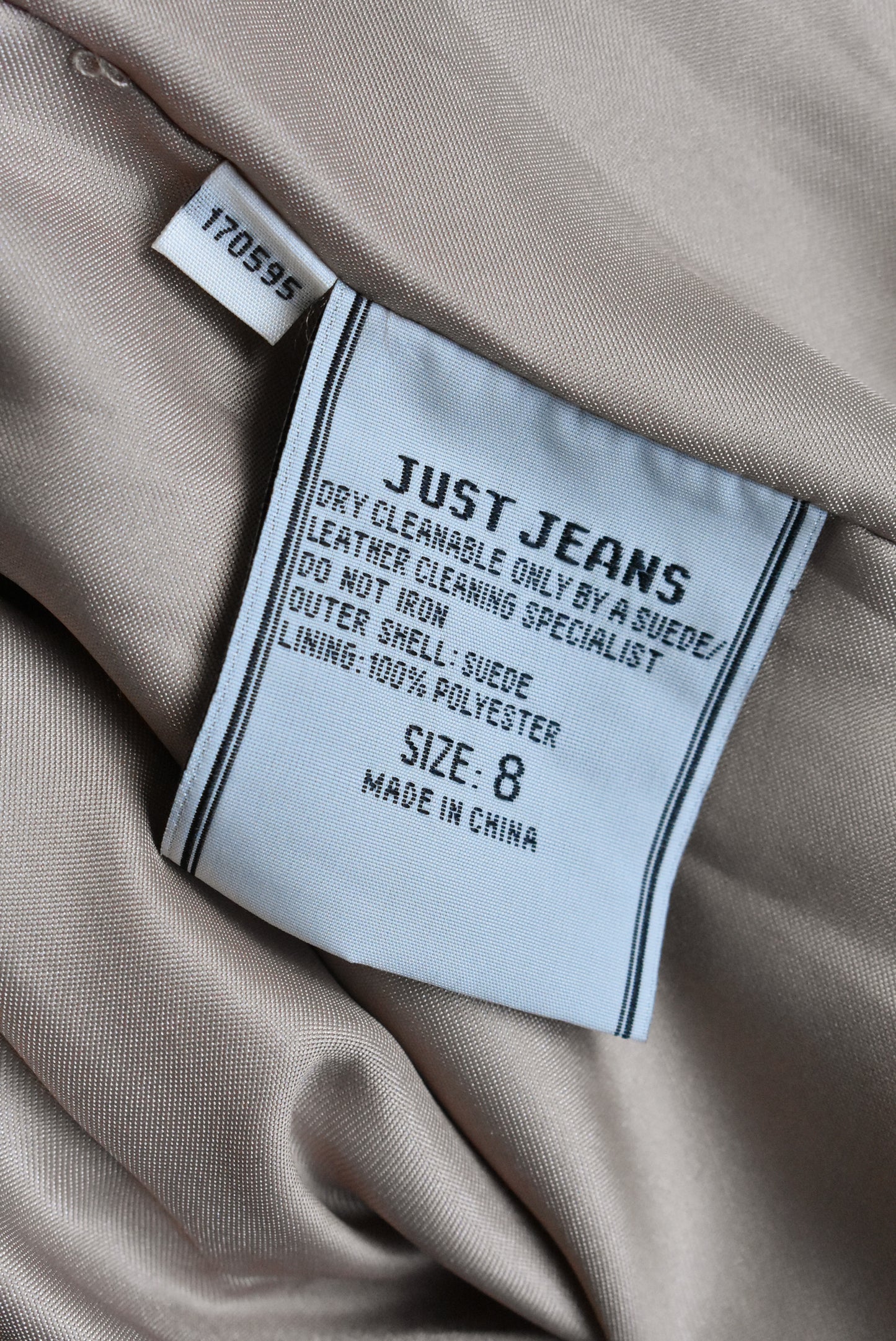 Just Jeans genuine suede jacket, size 8