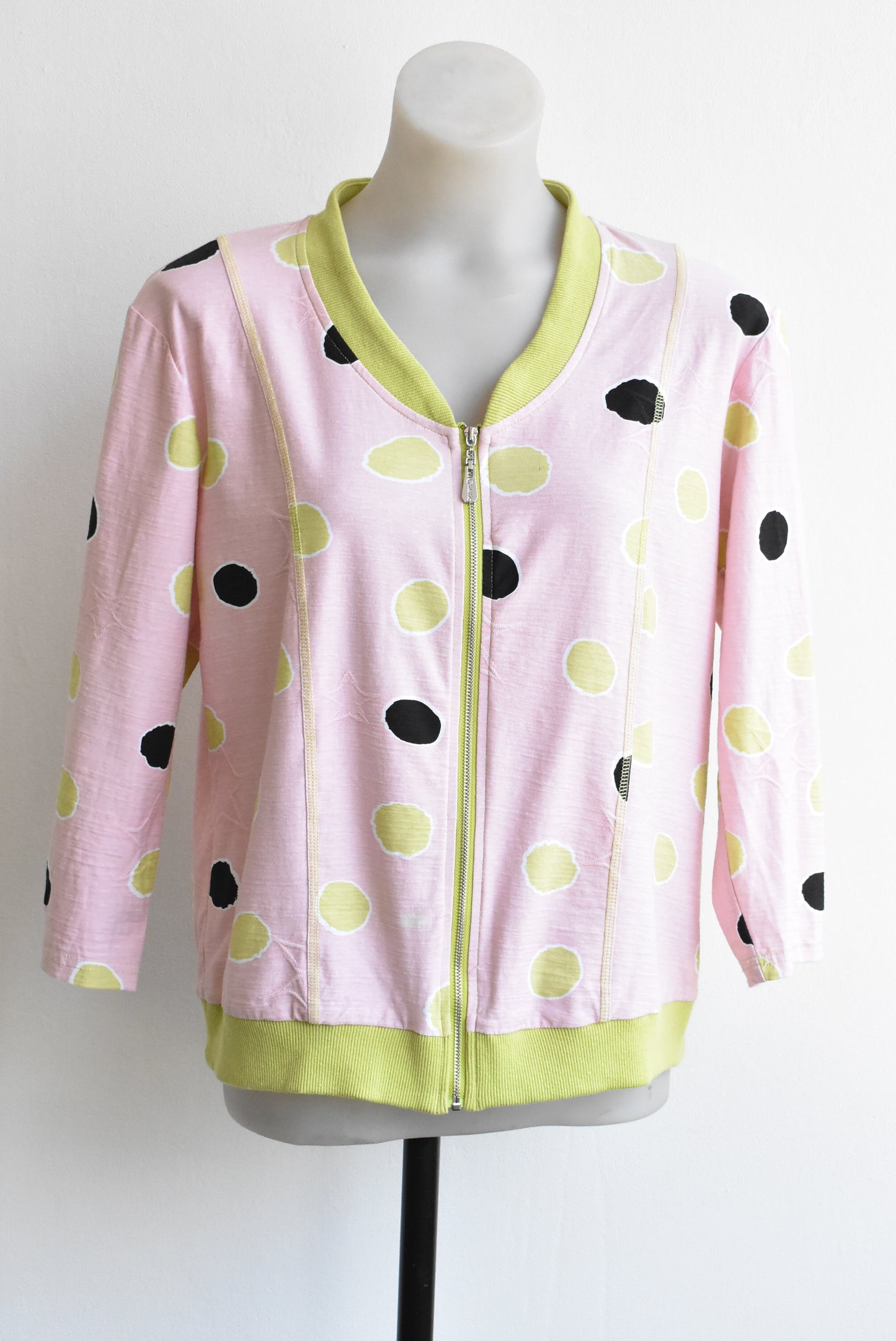 Merric pink/green circles jacket, size 8