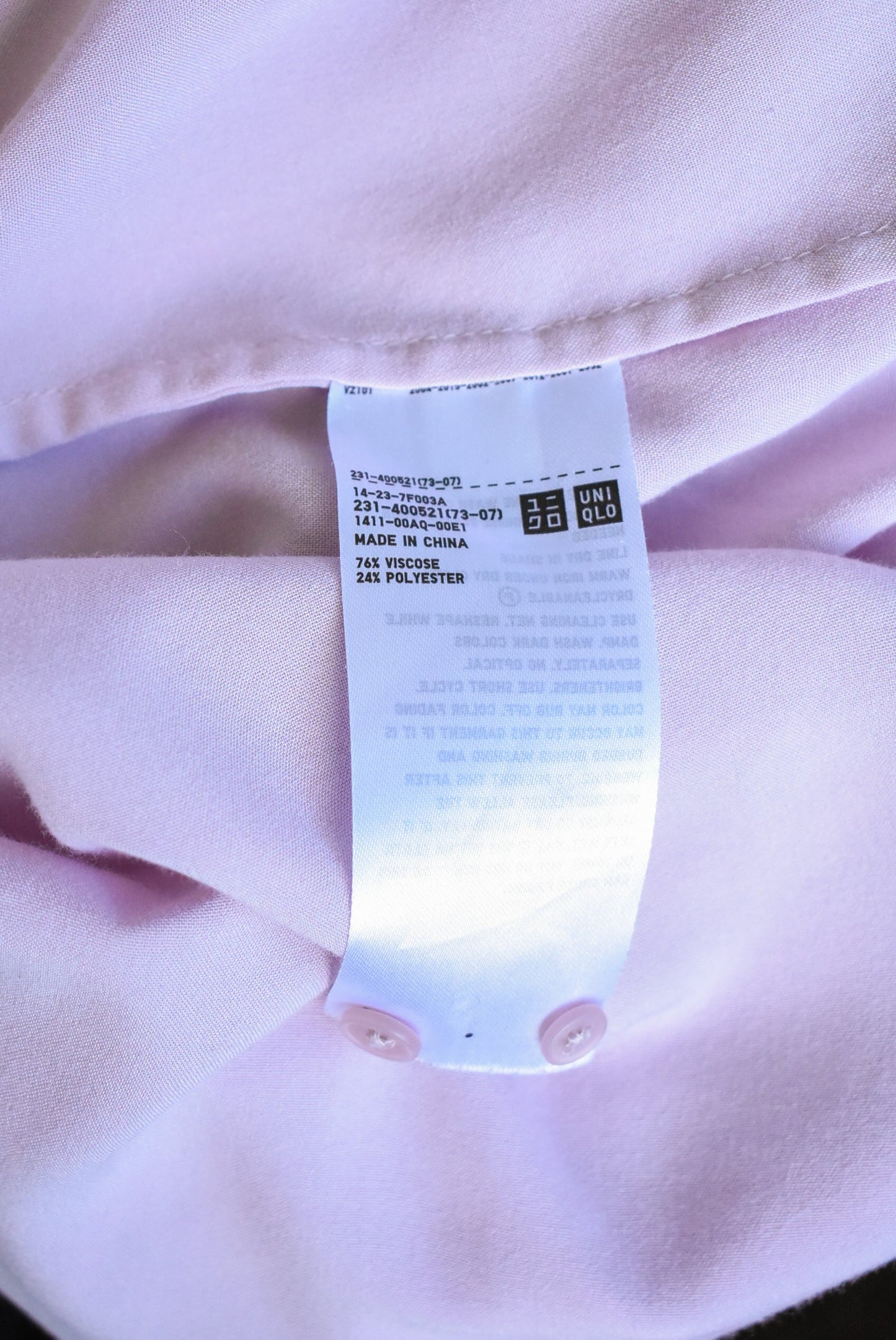 Uniqlo baby pink blouse, S