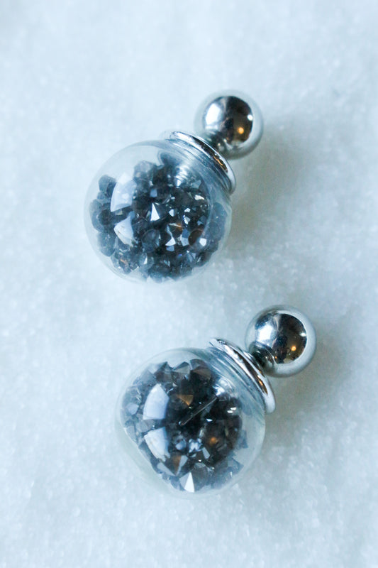 Fun 'snow globe' earrings