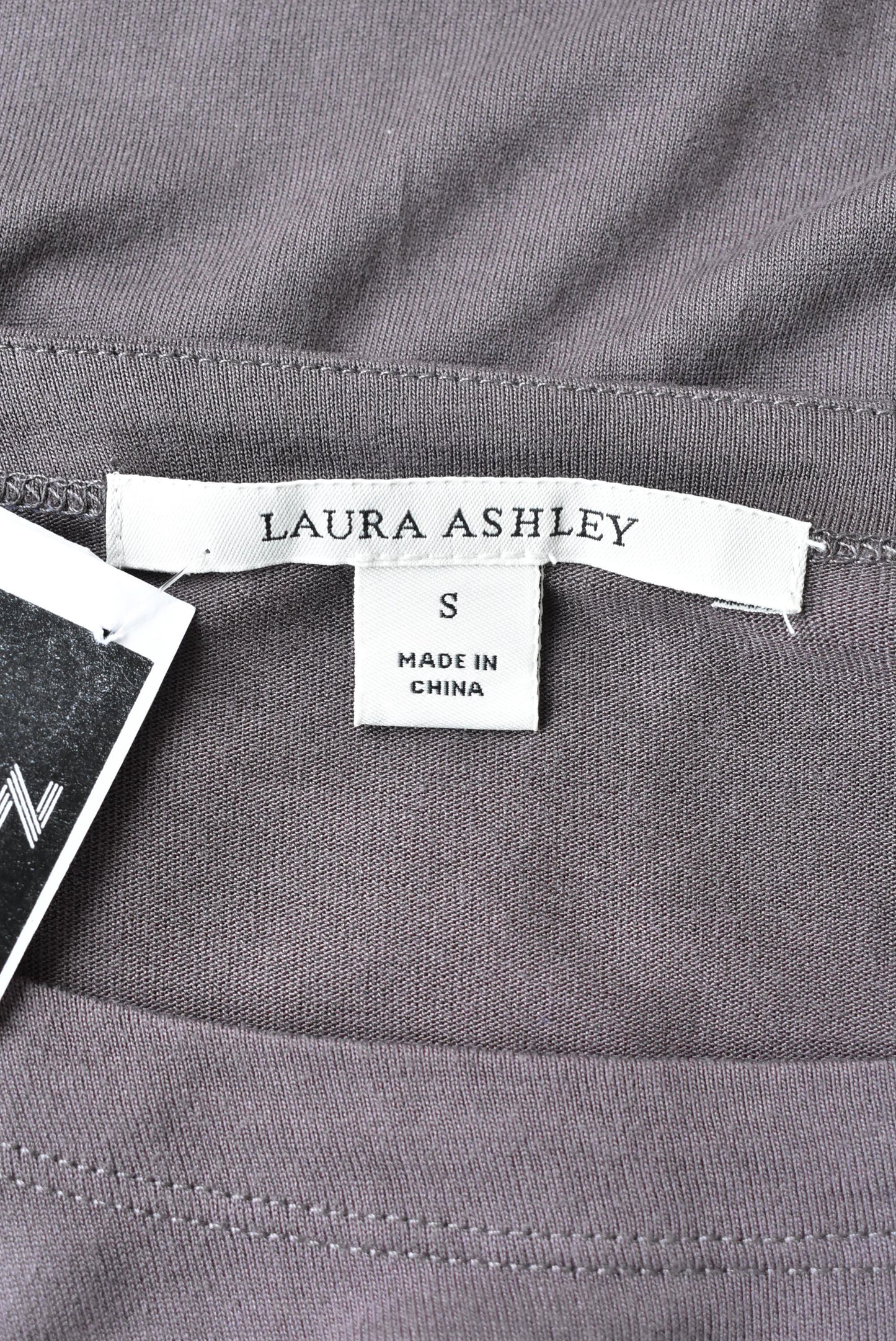 Laura Ashley sheer panel grey top, size S