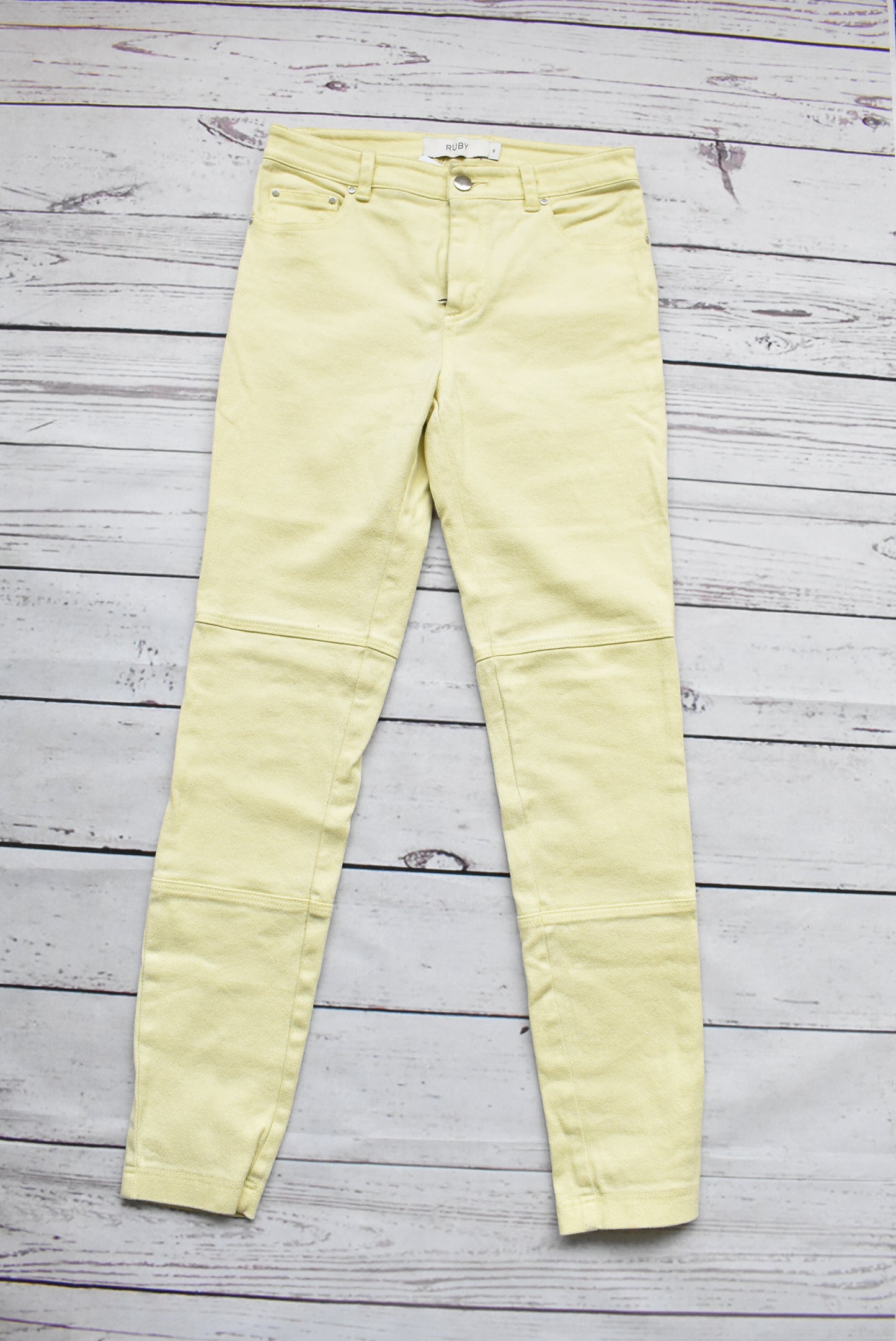 Ruby yellow skinny jeans, size 8