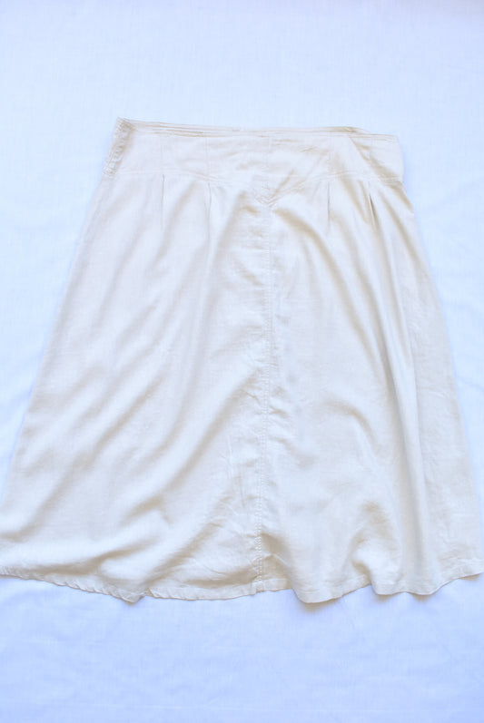 Only Carmakoma linen mix button skirt, L+