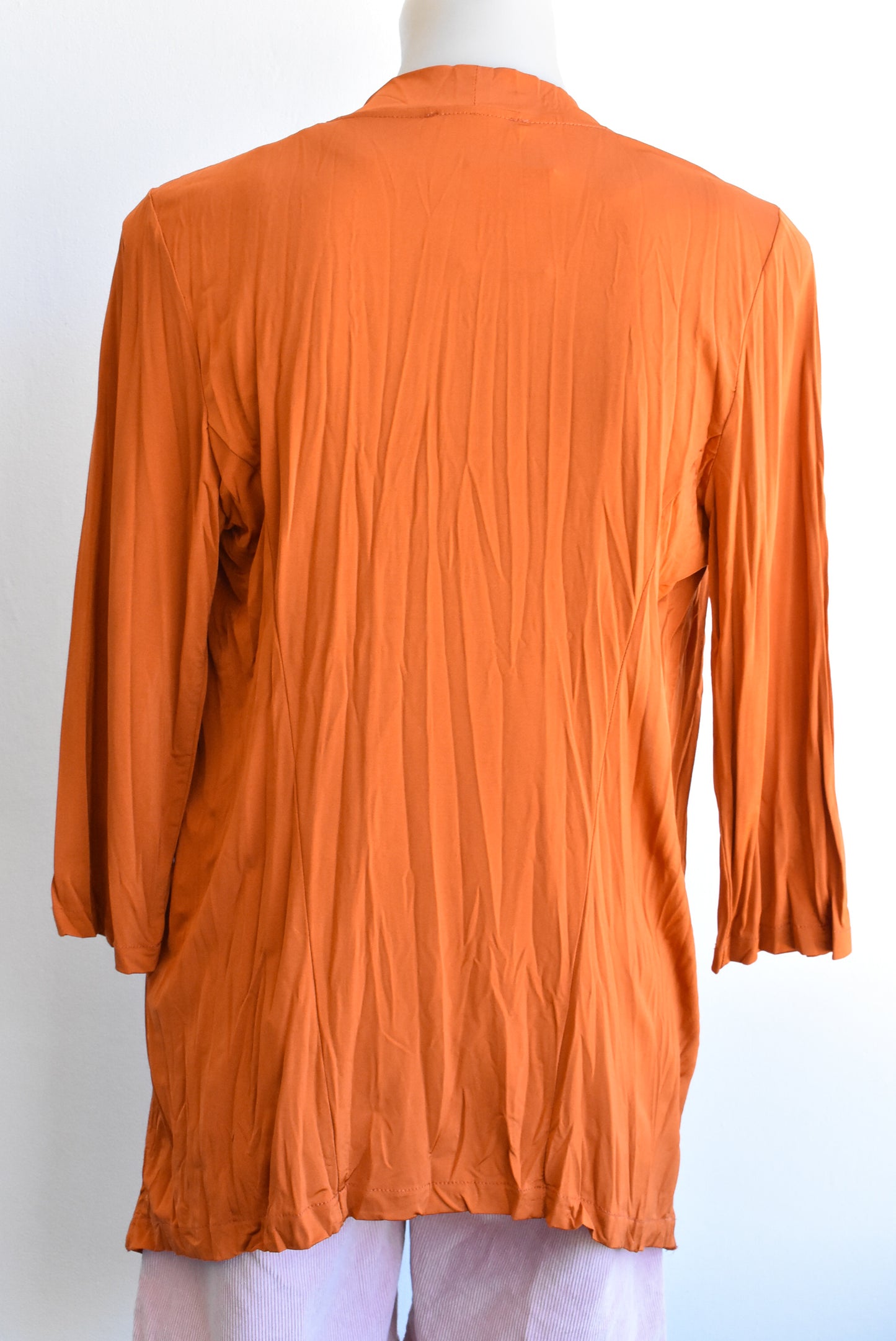 Vssp metallic orange 3/4 sleeve top, size 12