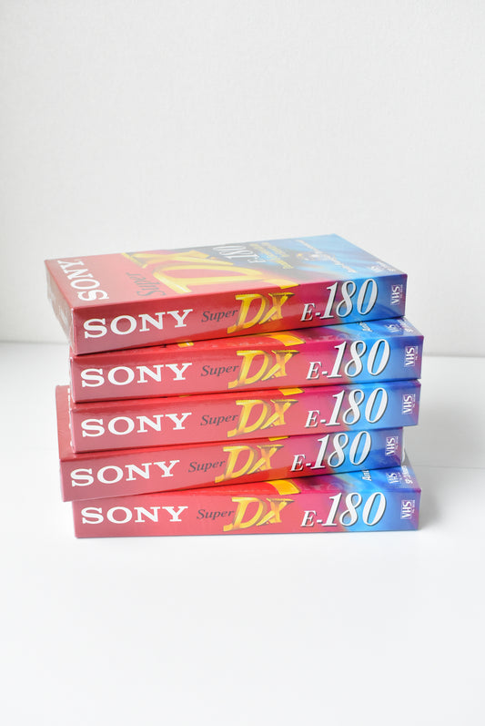 Sony Super DX blank video cassettes x5
