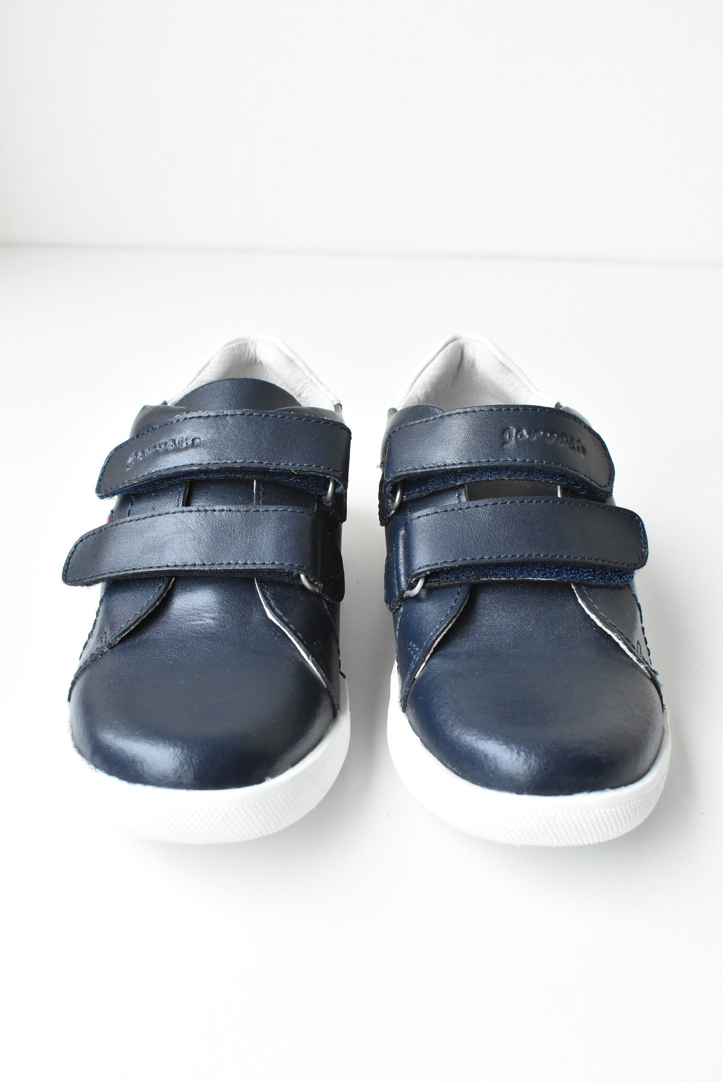 Garvalin navy leather velcro kids sneakers NEW, size 9
