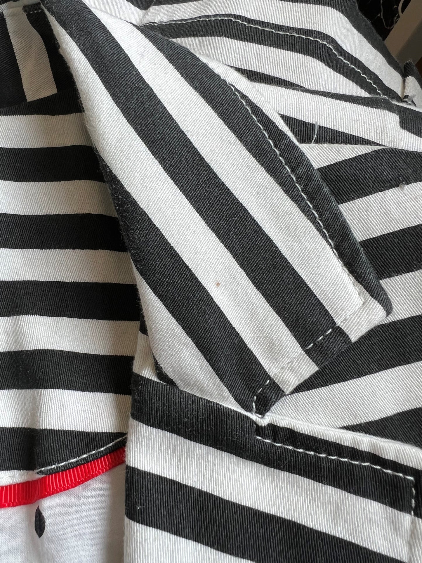 Laura Ashley black & white stripe blazer, size XS