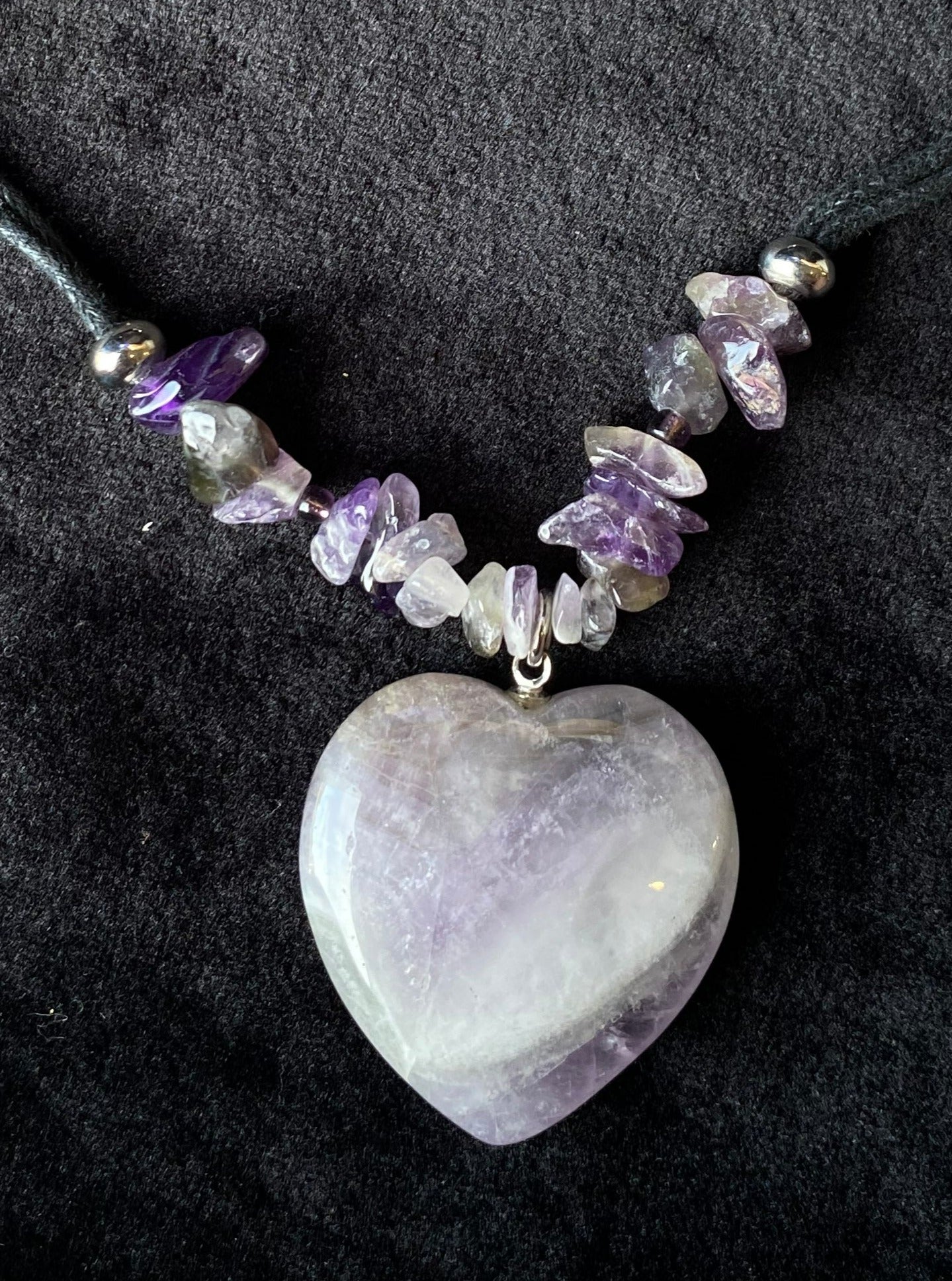 Amethyst heart necklace